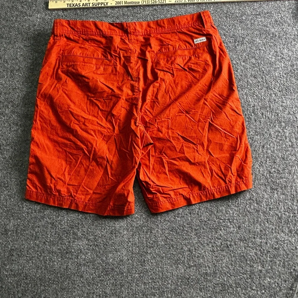 Columbia Shorts Mens Size 38 Burnt Orange Casual Flat Front Outdoor 10in Inseam